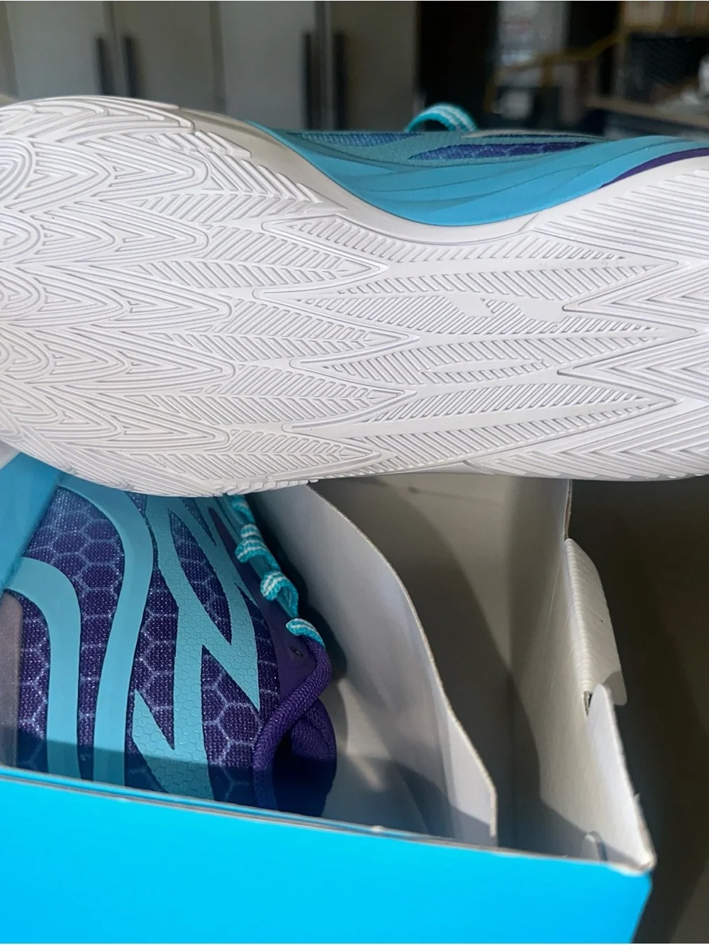 Puma Turquoise & Purple Running Sneakers
